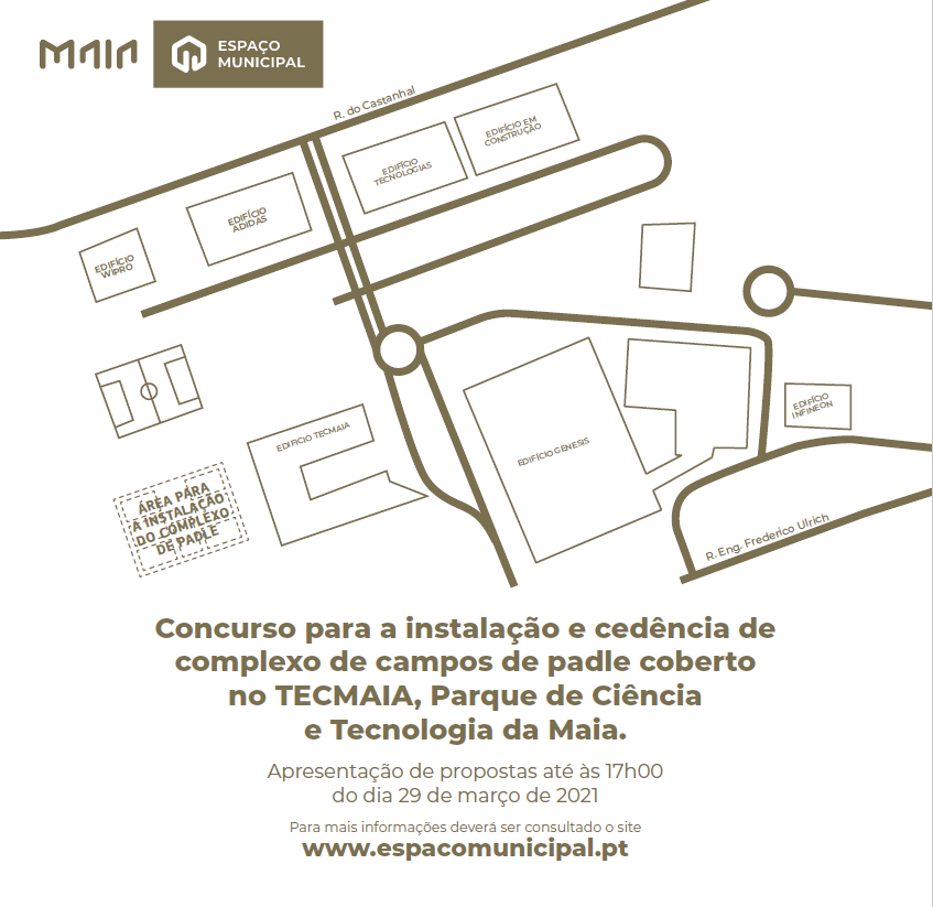 Concurso para instalação e cedência de complexo de campos de Padle